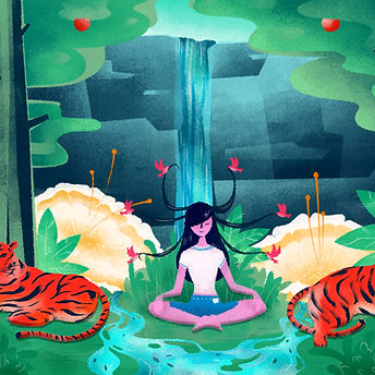 La meditación en el bosque