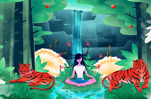 La meditación en el bosque