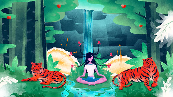 La meditación en el bosque