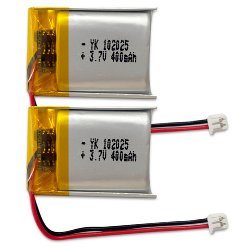 2個セット】102025 リチウムポリマー電池 3.7V 400mAh JST 1.25mm