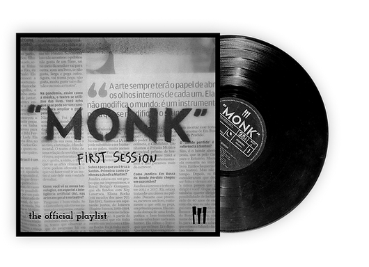 Capa de vinil com link da playlist First Session no Spotify.