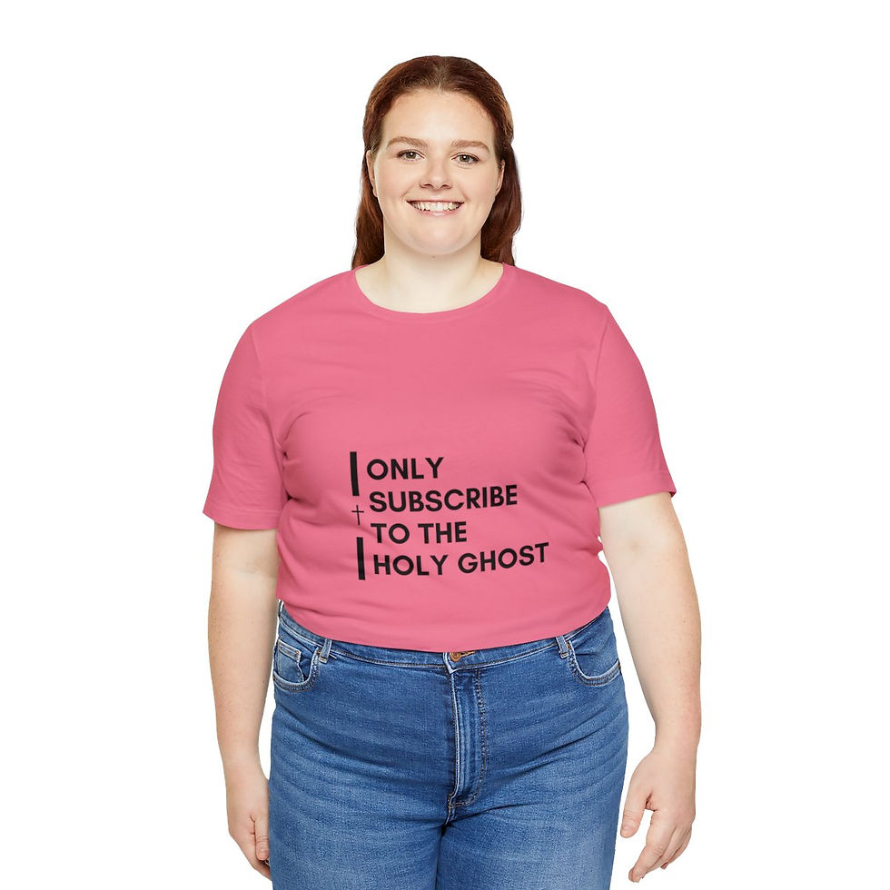 Thumbnail: Black Font Subscribe T-shirt (unisex)