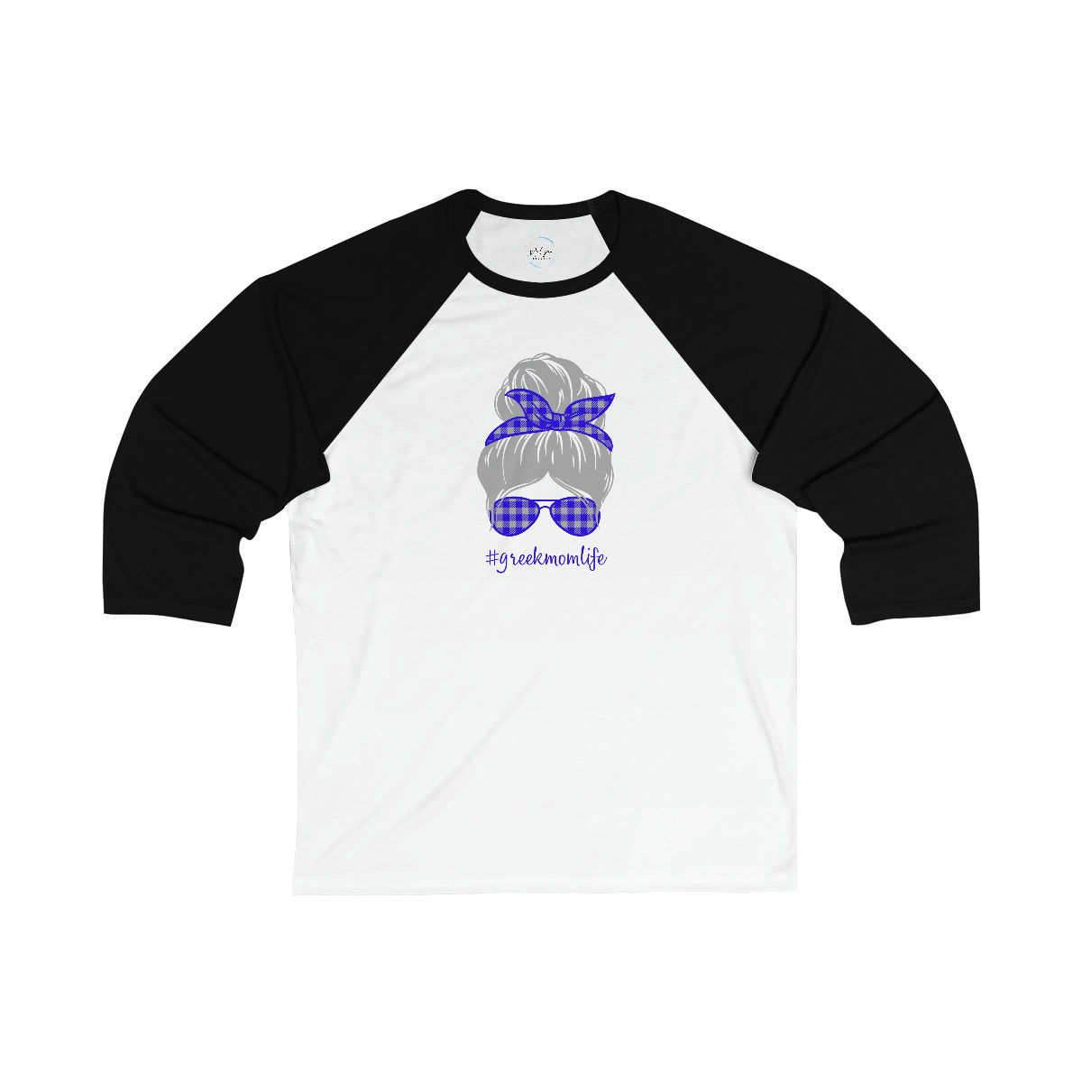 #greekmomlife 3\4 Sleeve Baseball Tee