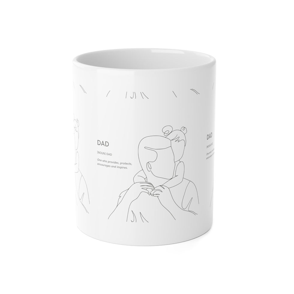 Dad Definition White Ceramic Mug, 11oz