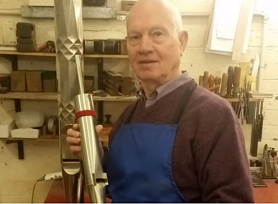 John Warr in the Shires Organ Pipes workshop in Leeds.