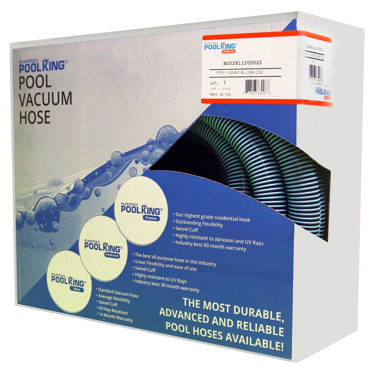 Pool King Vacuum Hose with Swivel Cuffs