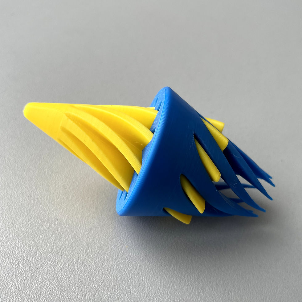 Прев'ю: Жовта та синя антистрес ялинка — фіджет для дітей і дорослих