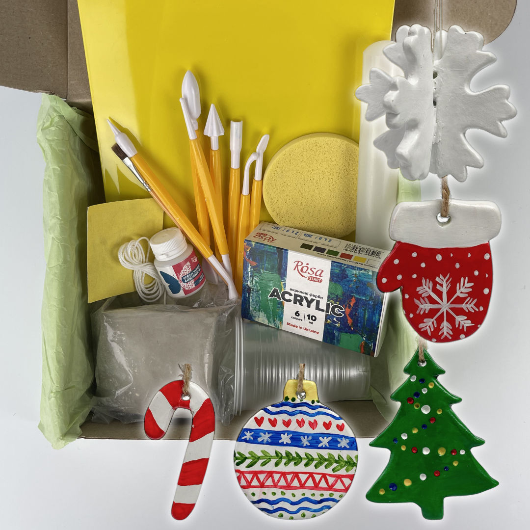 Набір для ліплення ялинкових іграшок з глини