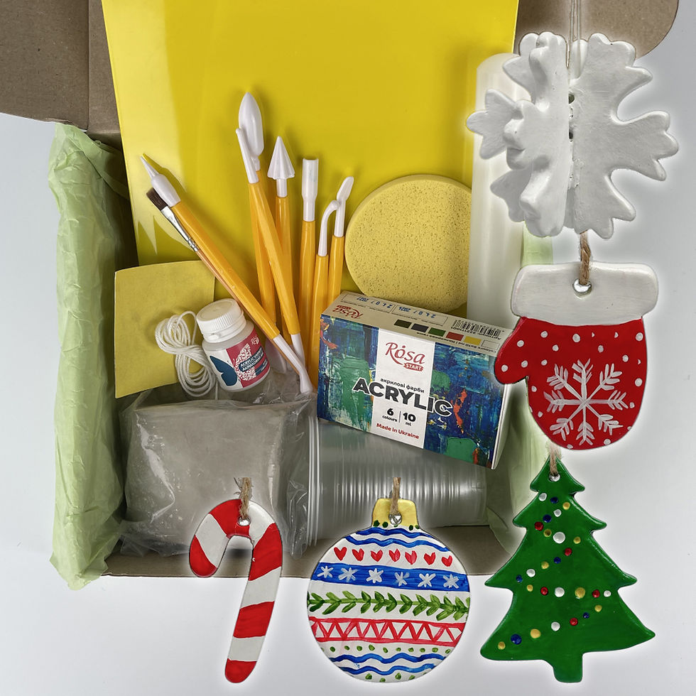 Набір для ліплення ялинкових іграшок з глини
