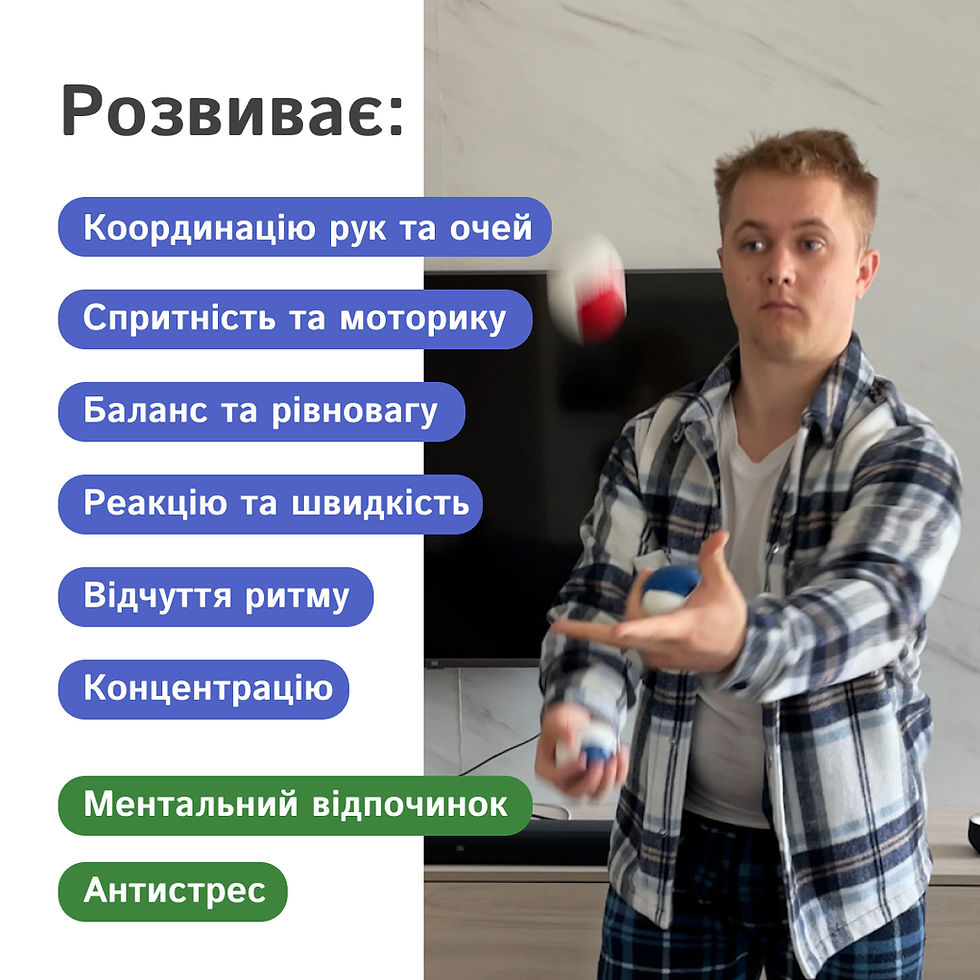 Прев'ю: Набір для жонглювання розвиває концентрацію