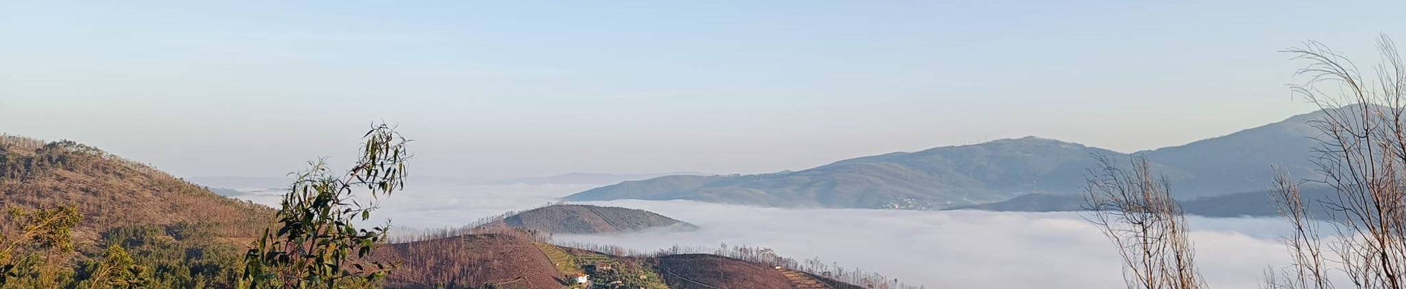 View over the Paiva valley in the mist