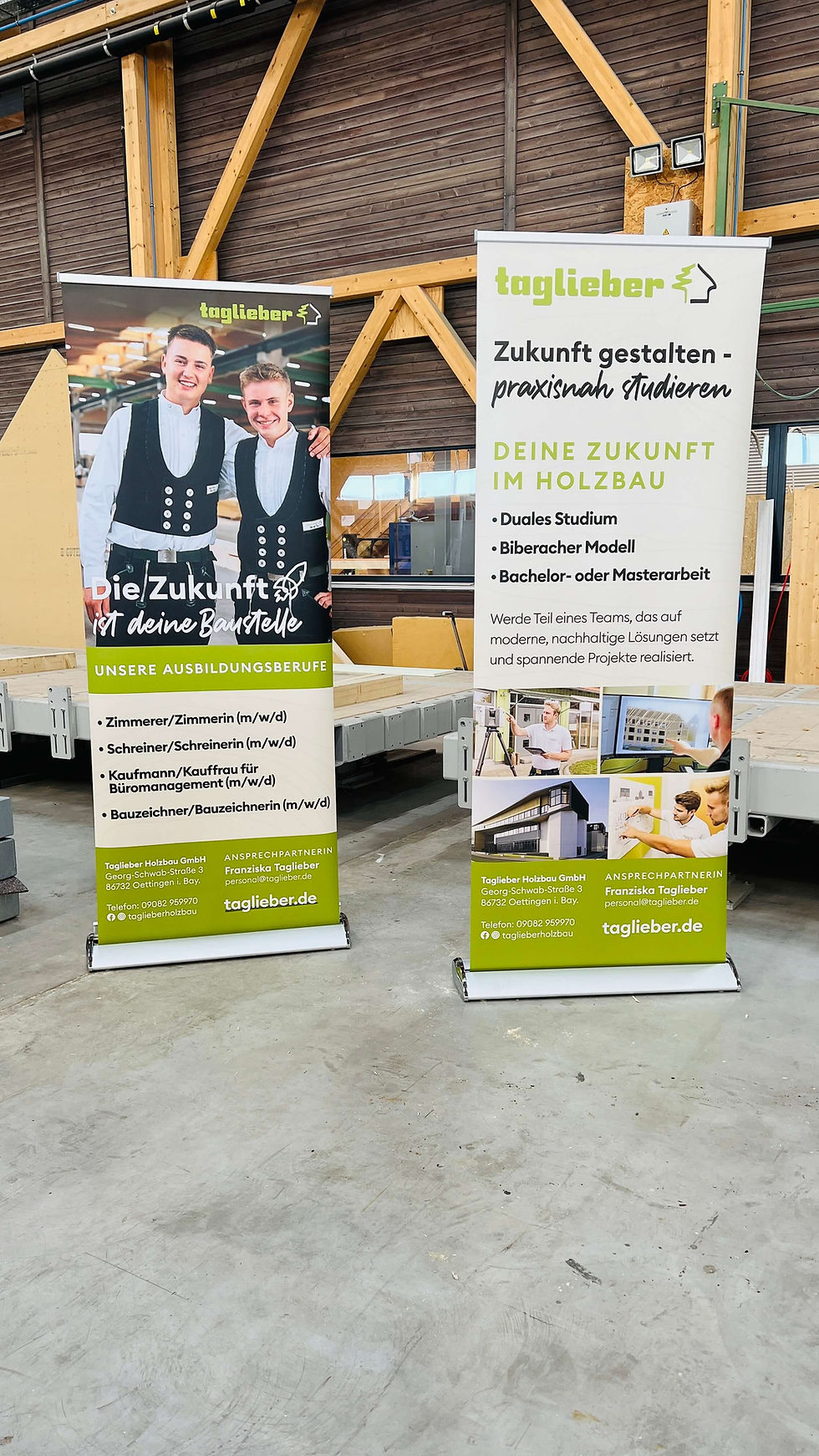 Taglieber Holzbau Aufsteller