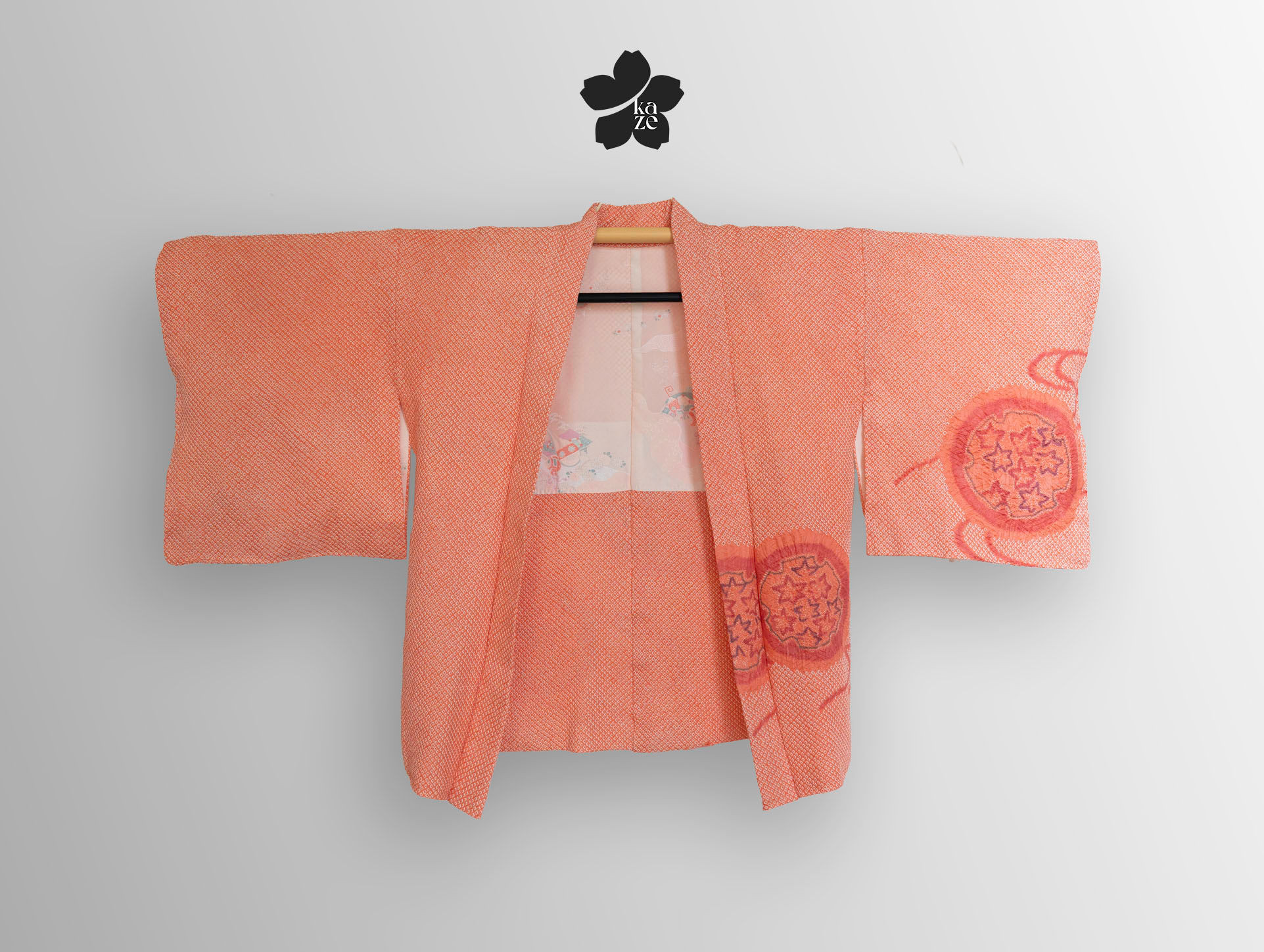 Light orange - salmon kimono