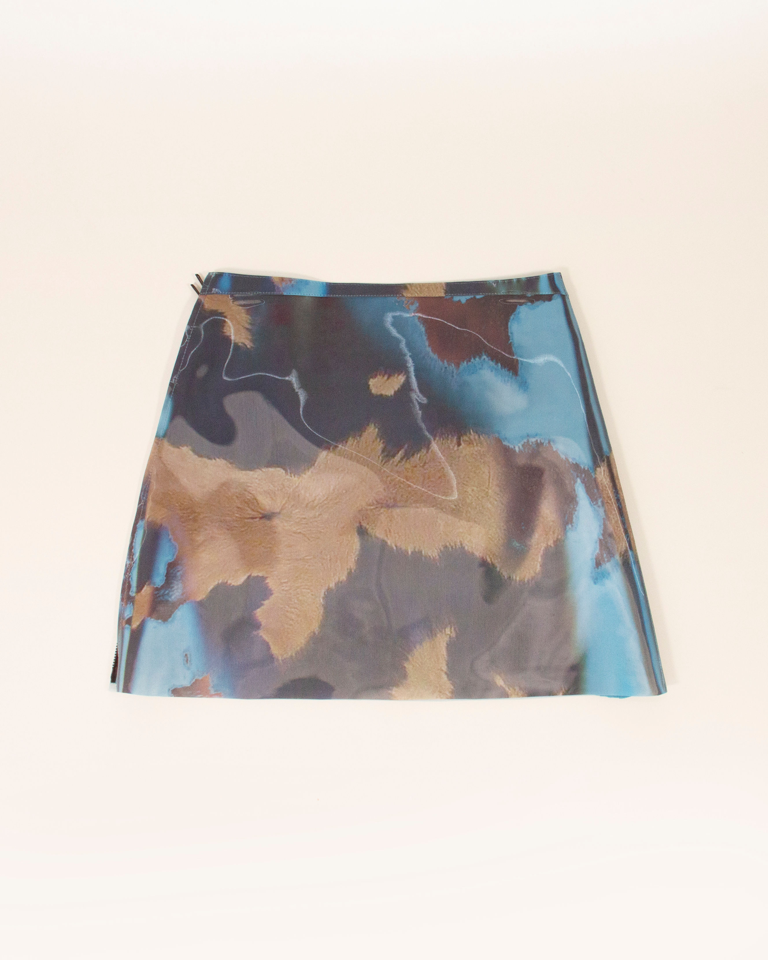 Blue Cow Mini Skirt