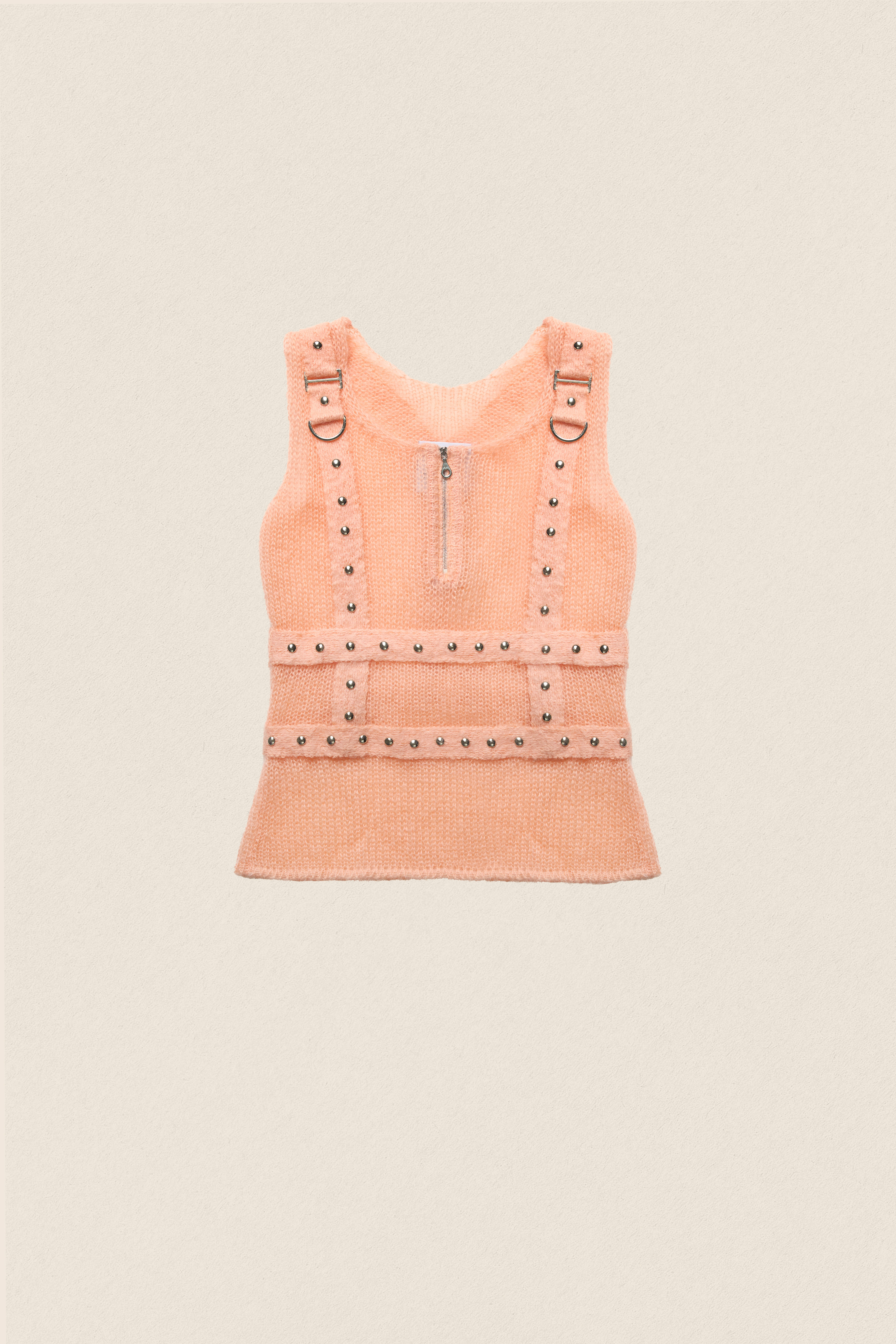 Tanktop with studs and dryfelt handfinish