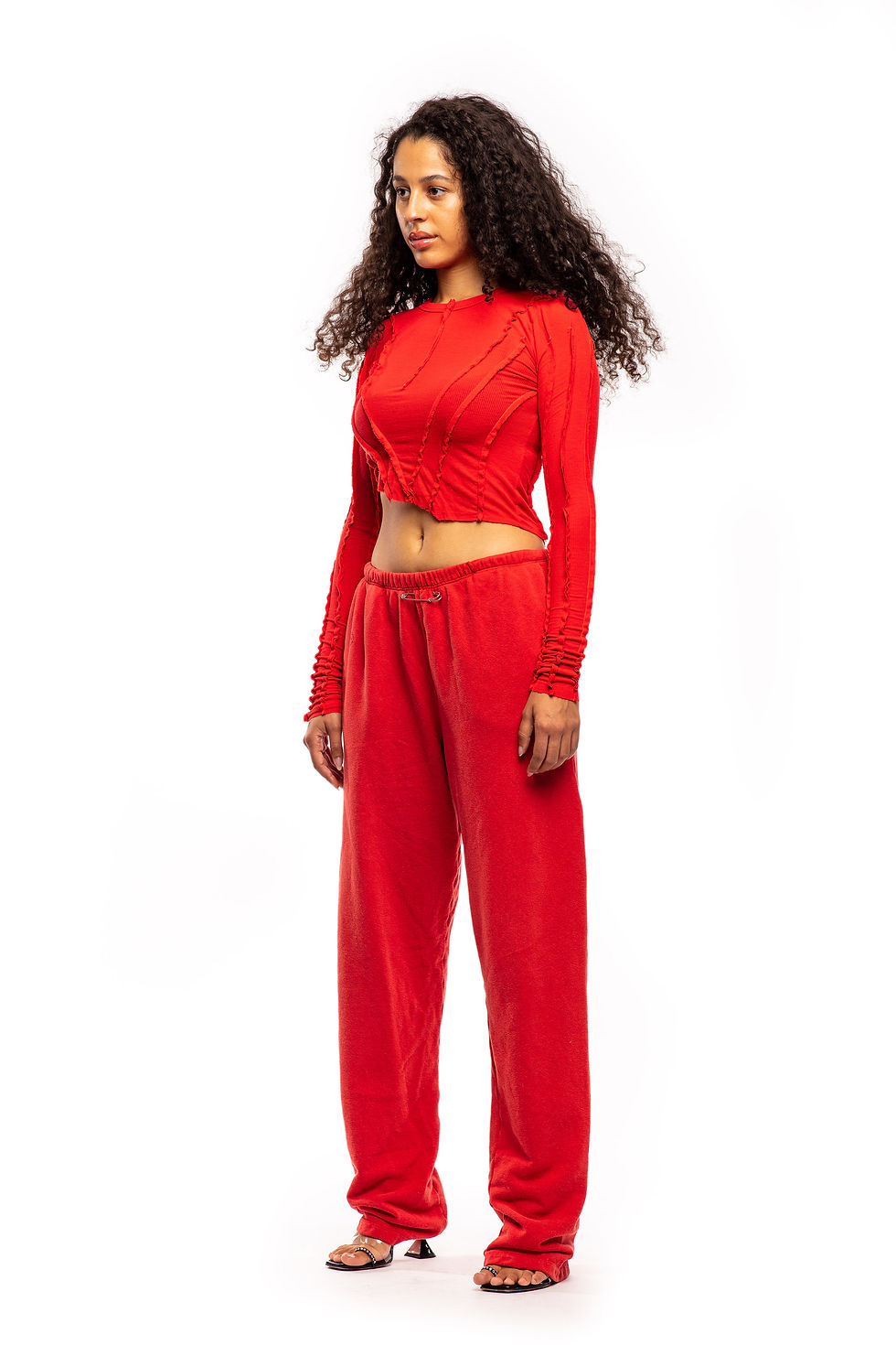 Miniatura: Asymmetric Longsleeve Tee Red