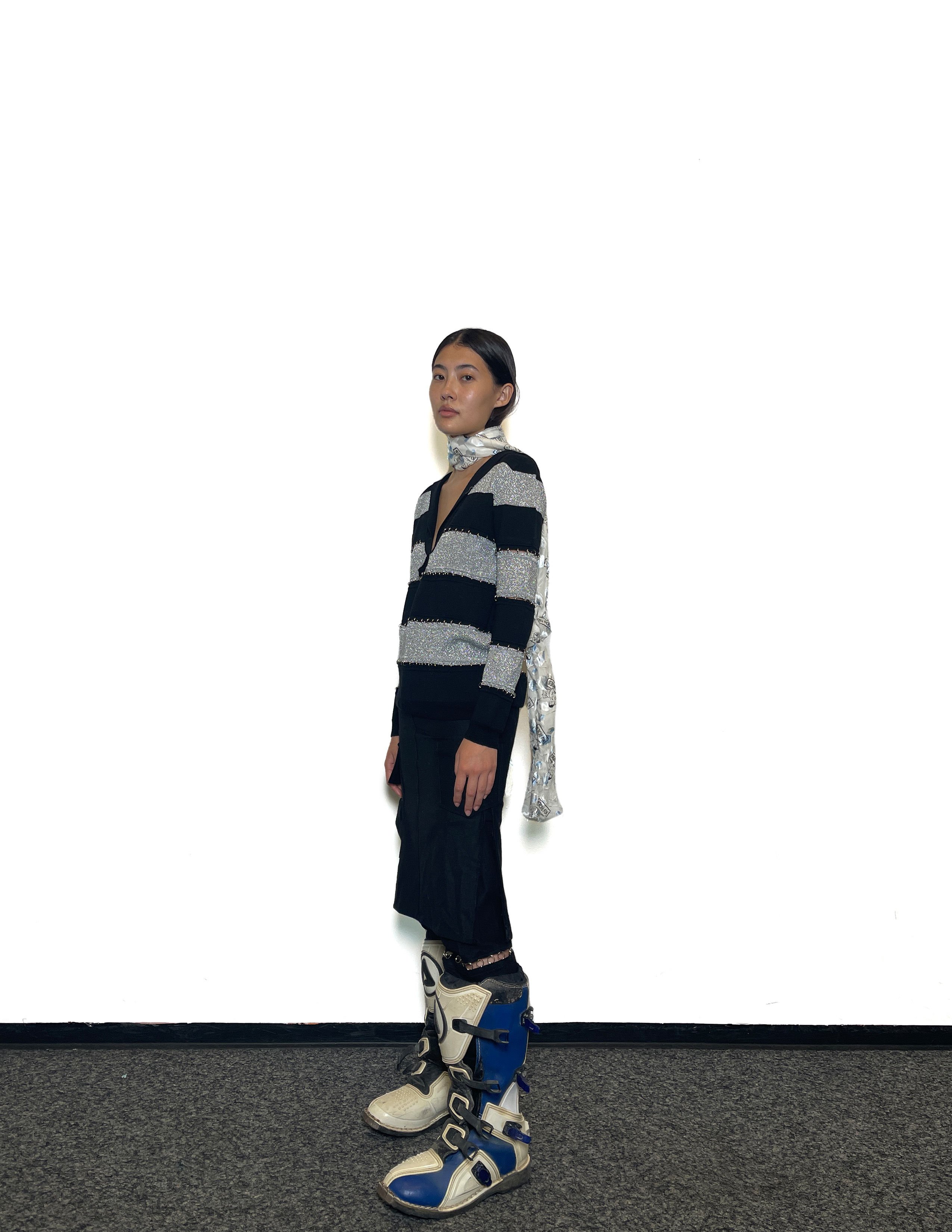 Black & grey marine-sweater