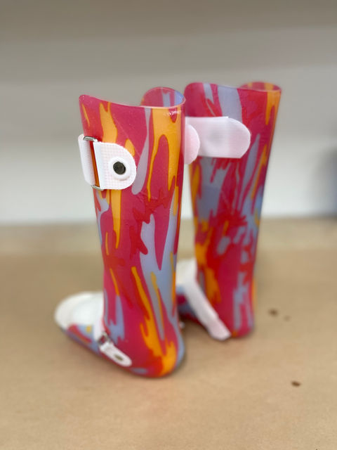 Pediatric AFO made by Coyote Prosthetics and Orthotics