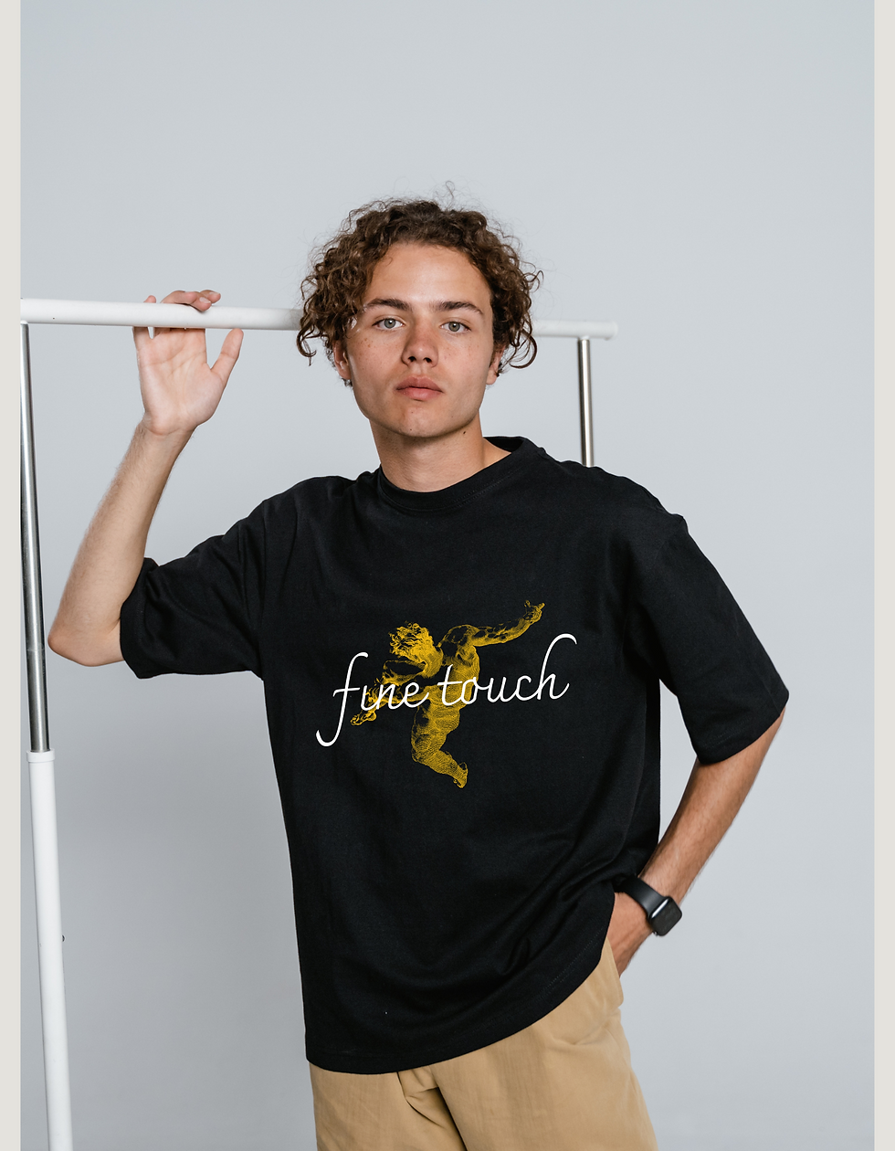 FINE Touch Basic Stylish Comfort Elegant.Cotton t-shirt