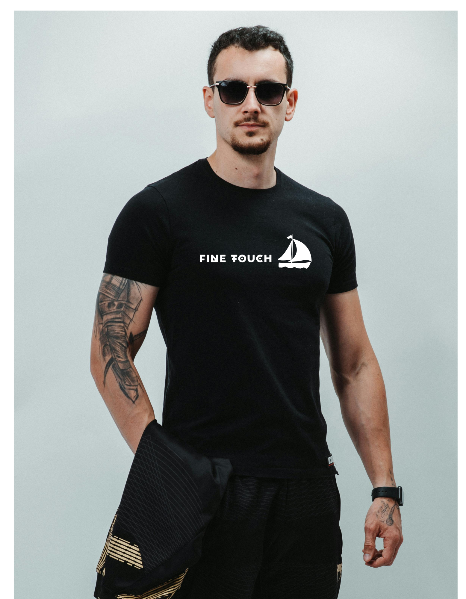 FINE Touch Basic Stylish Comfort Elegant.Cotton t-shirt