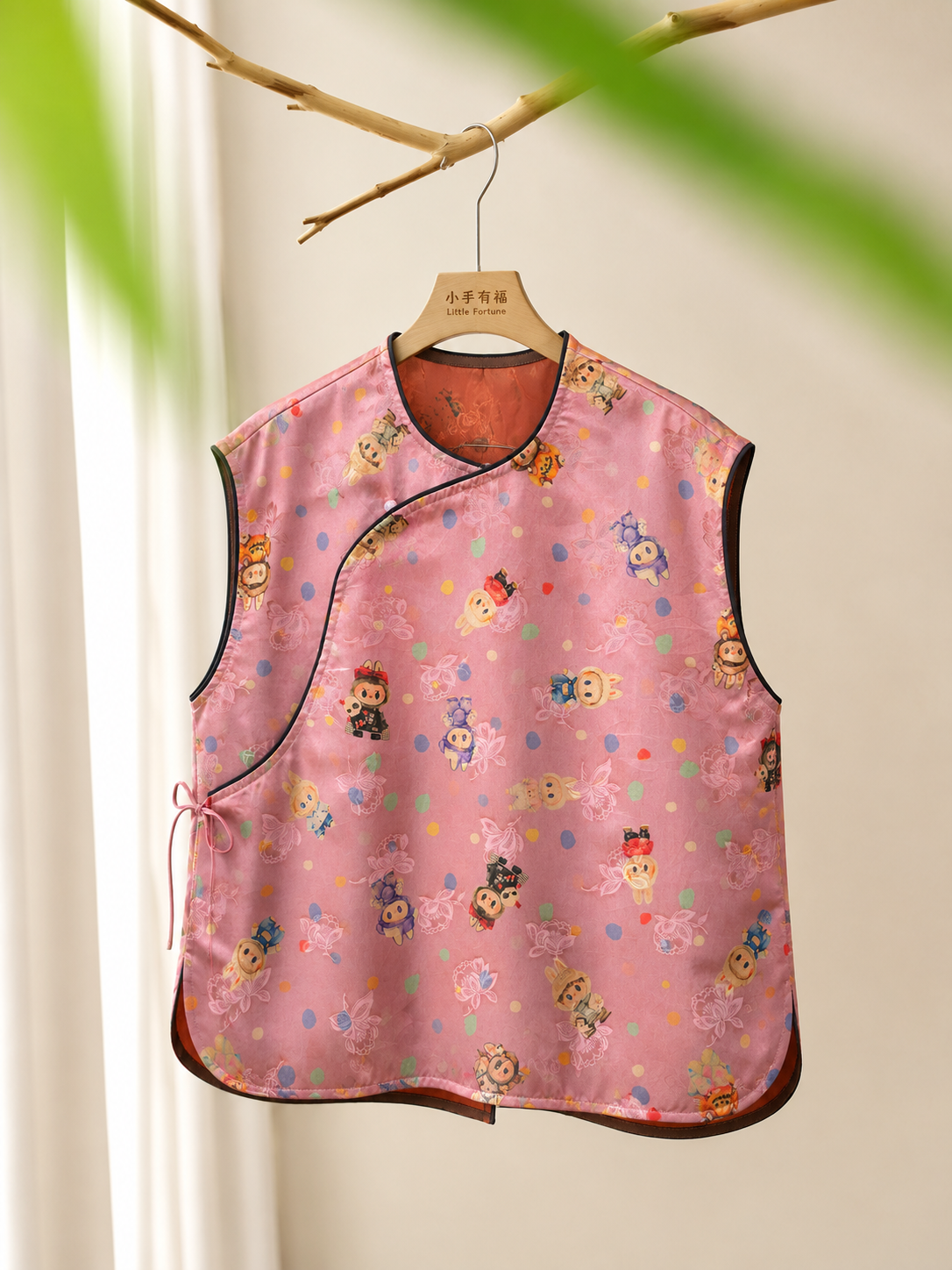 「童梦乐园」红云纱无袖新中式小衫 Dopamine Garden · Xiangyunsha Sleeveless Chinese-Inspired Top