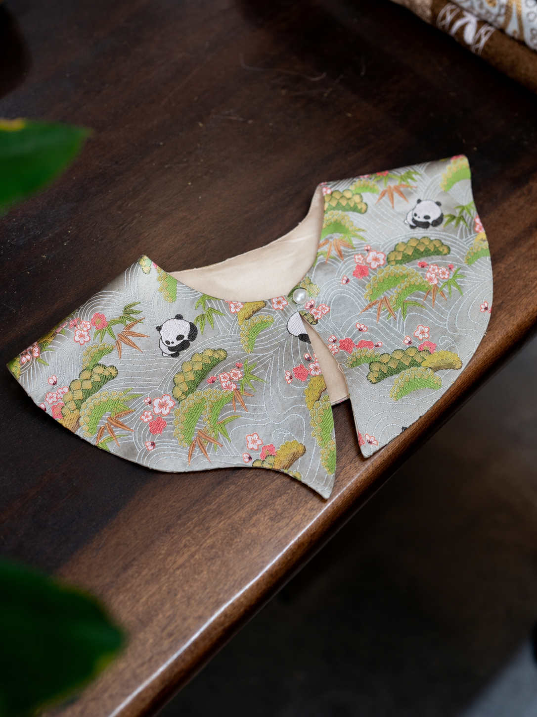 「节节高」小童宋锦云肩 Bamboo Wishes Children's Song Brocade Cloud Collar