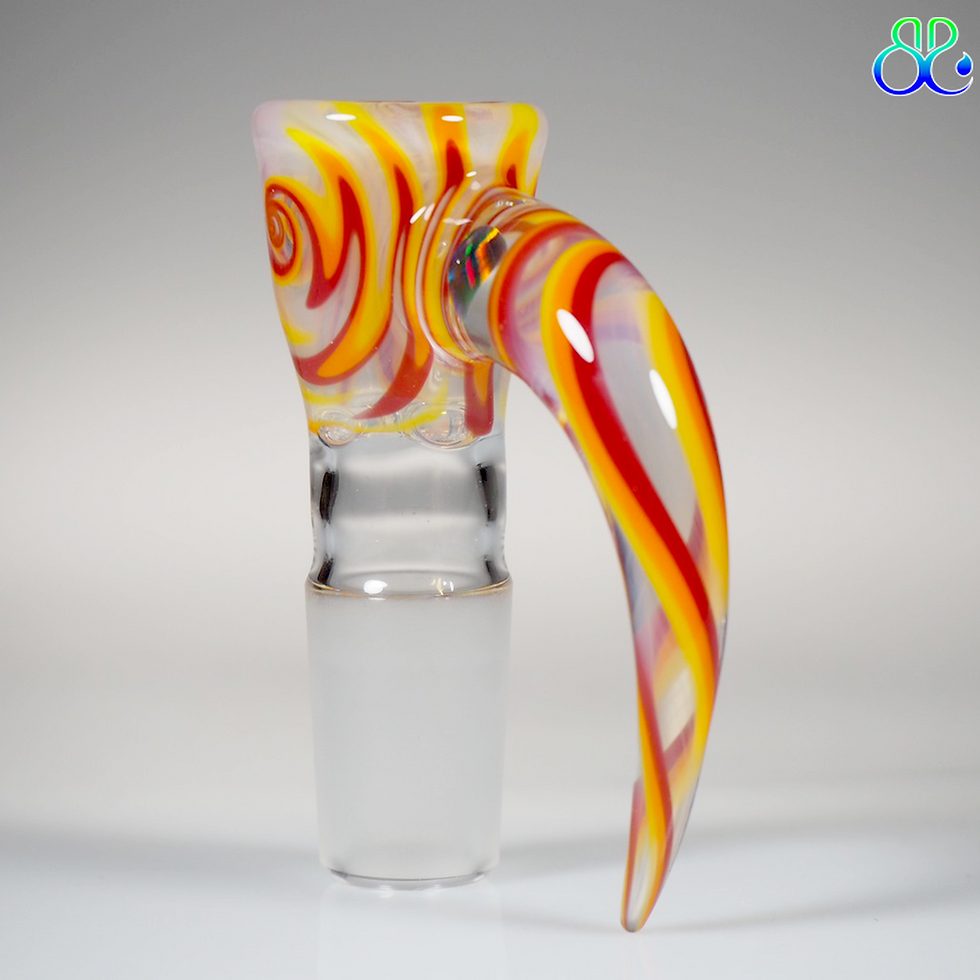 ภาพขนาดย่อ: 18mm Slide 4 Holes Glow(UV) + Yellow Canary + Lava + Red Cherry with Opal
