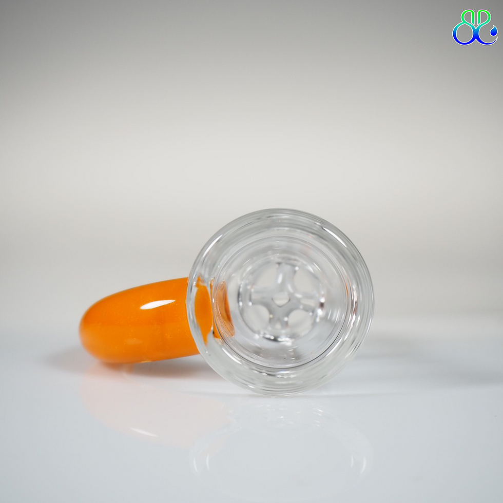 Thumbnail: 18mm Slide 4 Holes Clear + Lava Orange