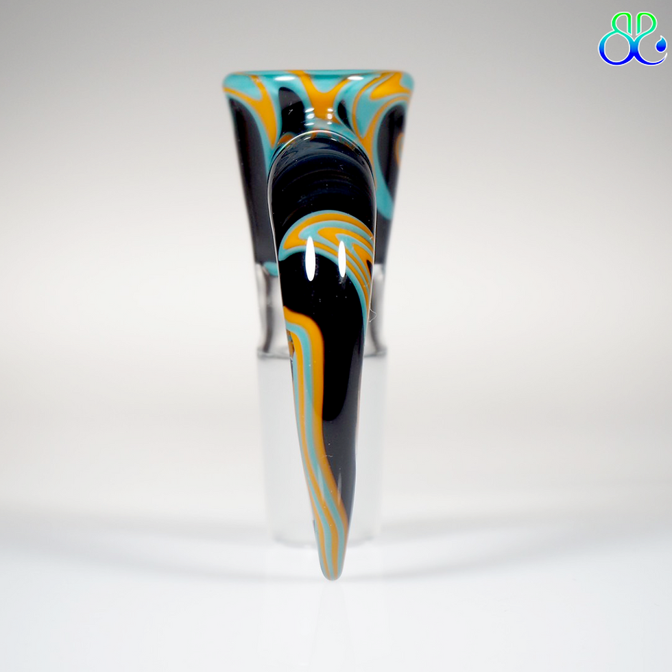 ภาพขนาดย่อ: 18mm Slide 4Holes Black + Lava + Opaque Aqua with Opal