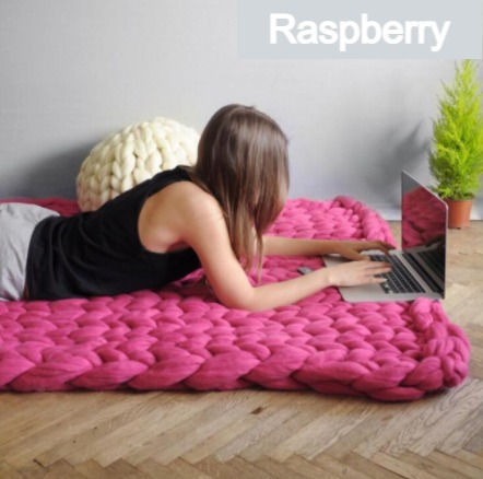 Thumbnail: 9 Colors! Chunky Merino Wool Blanket   #44-AE-450