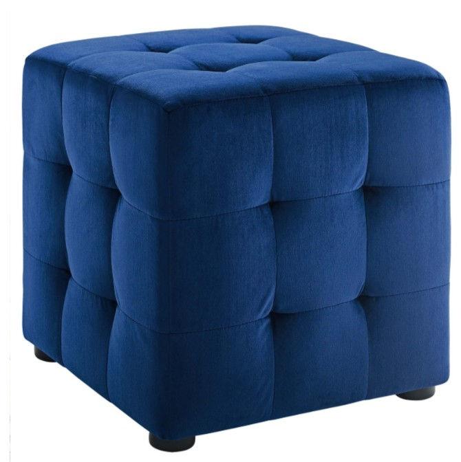 Thumbnail: Countour Tufted Ottoman - 15.5" x 15.5"