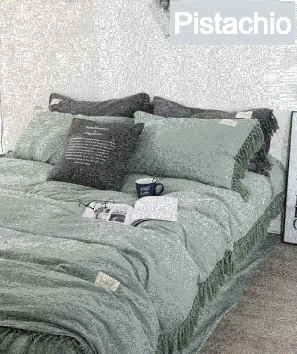 Thumbnail: 100% Cotton Soft Tassel Trim Duvet     #44-AE-102