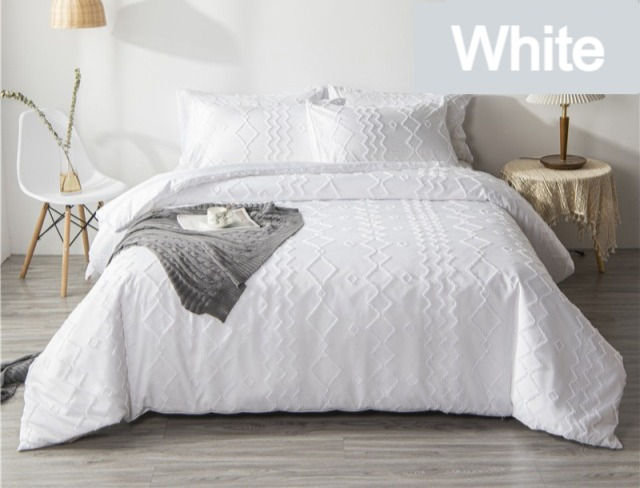 Thumbnail: Solid Geometric Accent Duvet      #44-AE-112