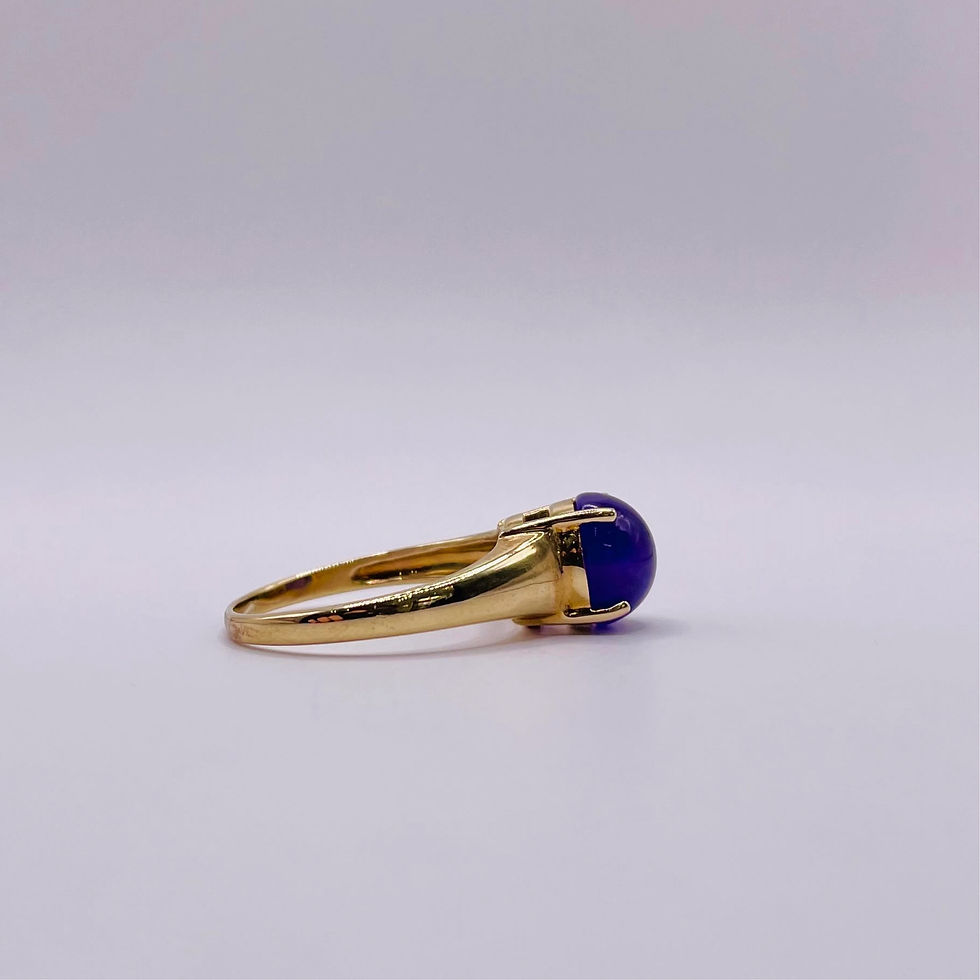 Thumbnail: Amethyst Cabochon Globe Ring