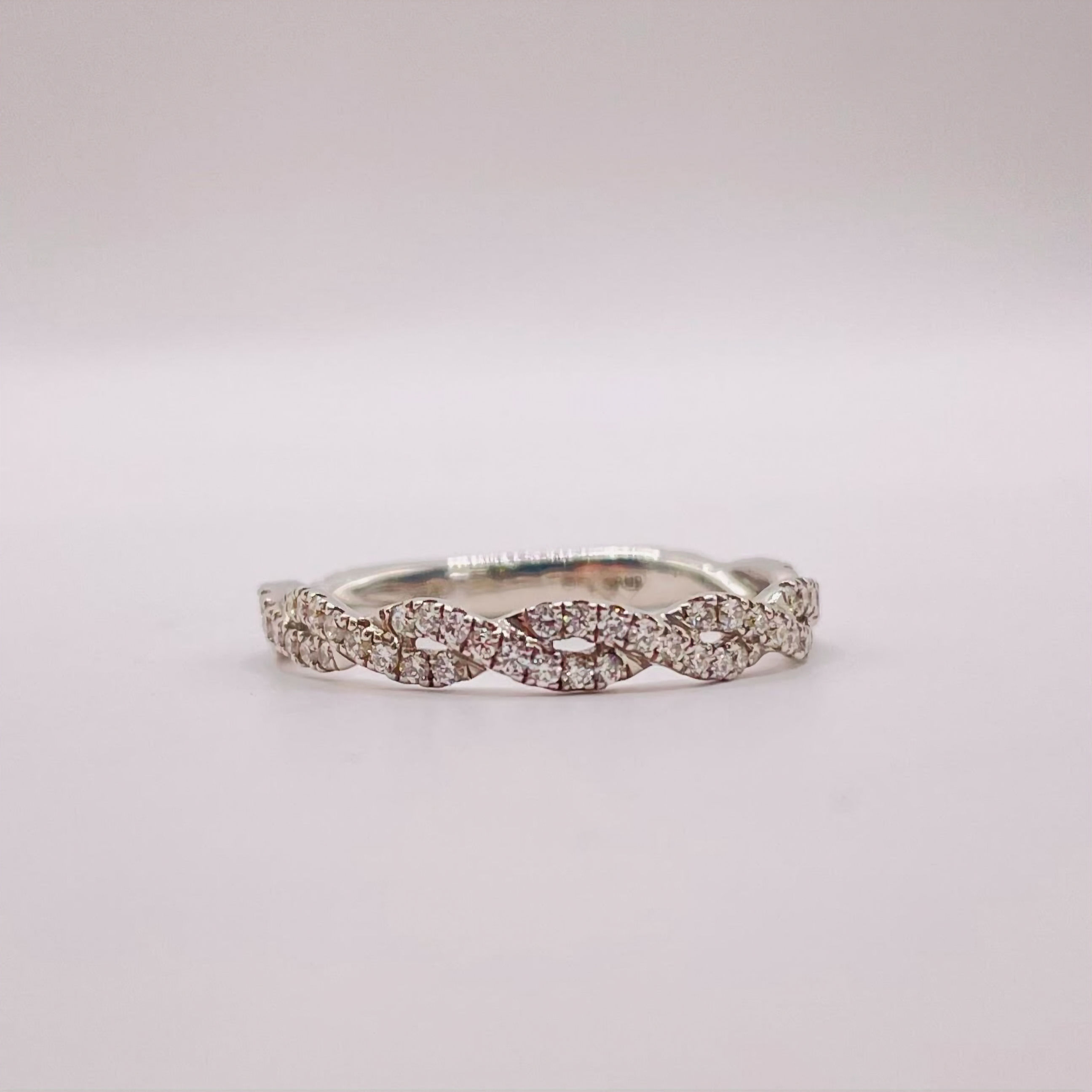 Diamond Twist Half Eternity Ring