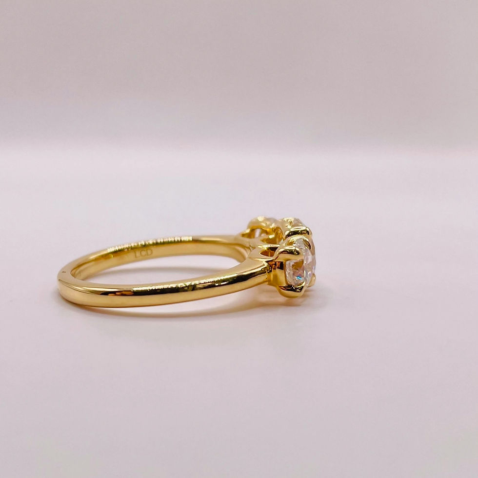 Thumbnail: Round Trilogy Lab Grown Diamond Ring