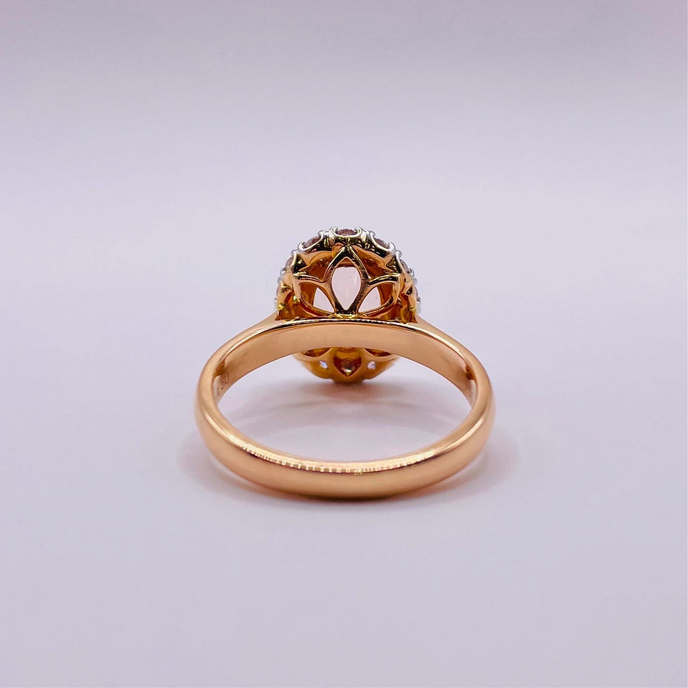 Thumbnail: Oval Morganite Surround Ring