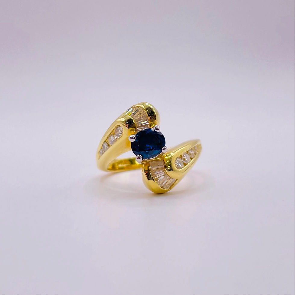 Thumbnail: Sapphire and Diamond Bridged Ring