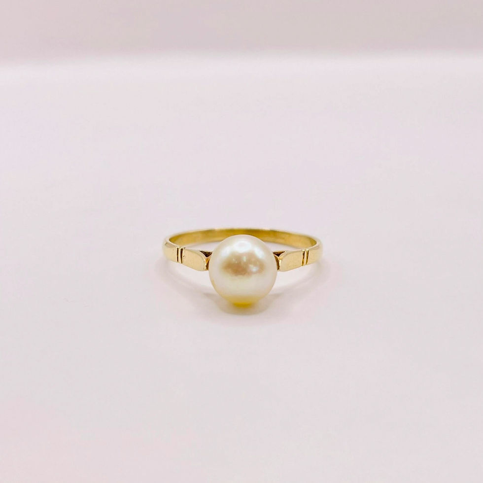 Thumbnail: Vintage Solitaire Pearl Ring