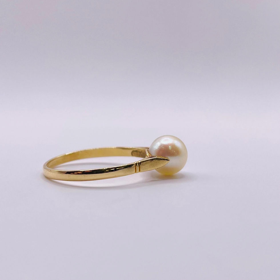 Thumbnail: Vintage Solitaire Pearl Ring
