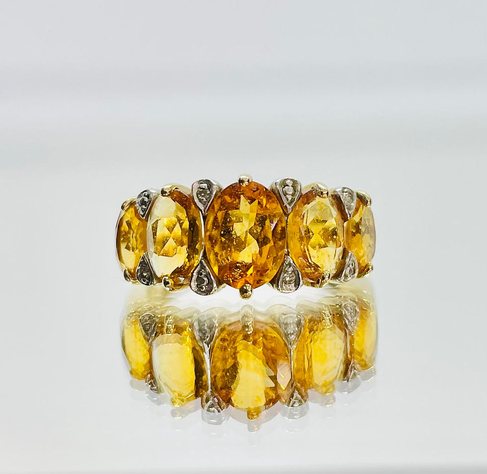 Citrine Row Ring