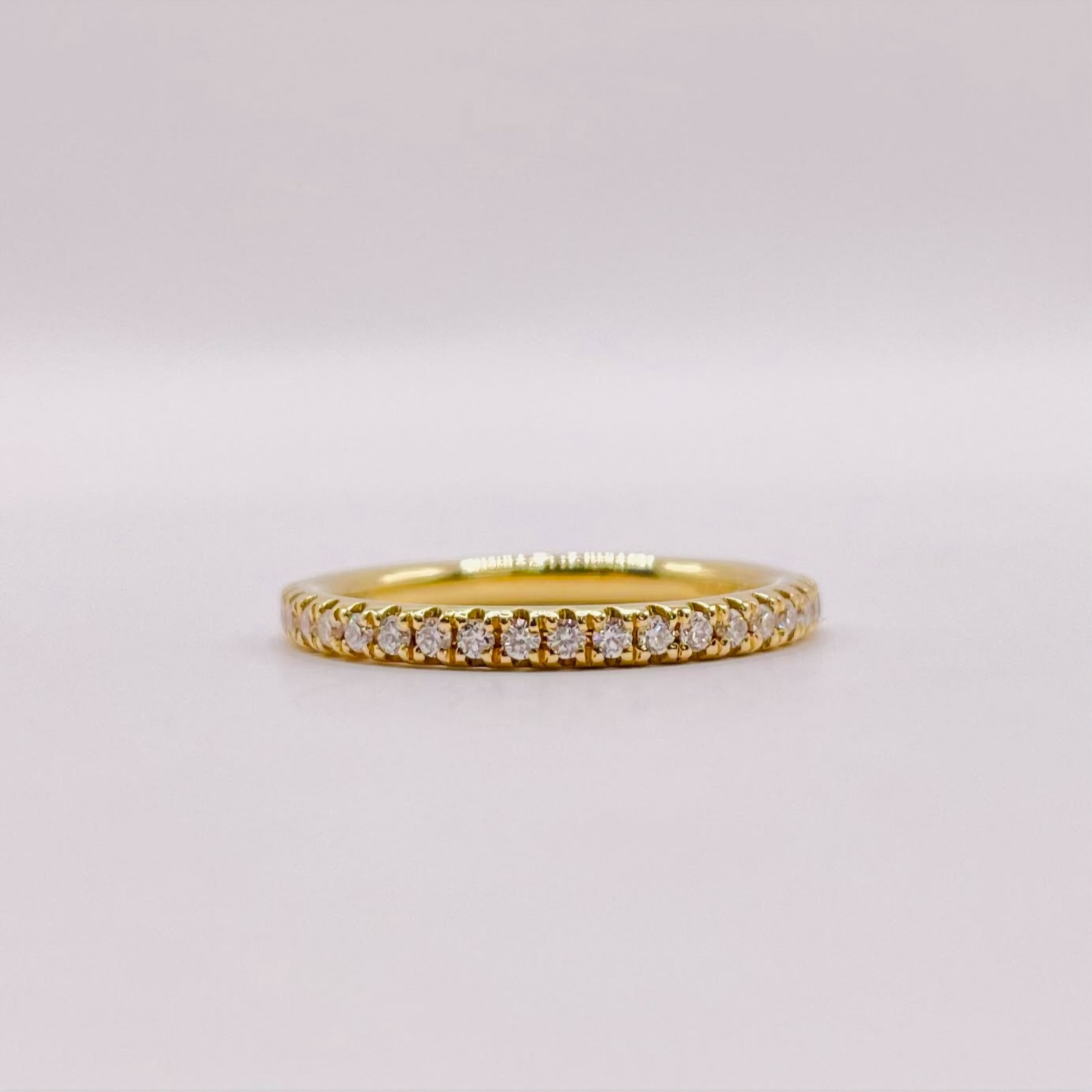 Simple Yellow Gold Half Eternity Ring
