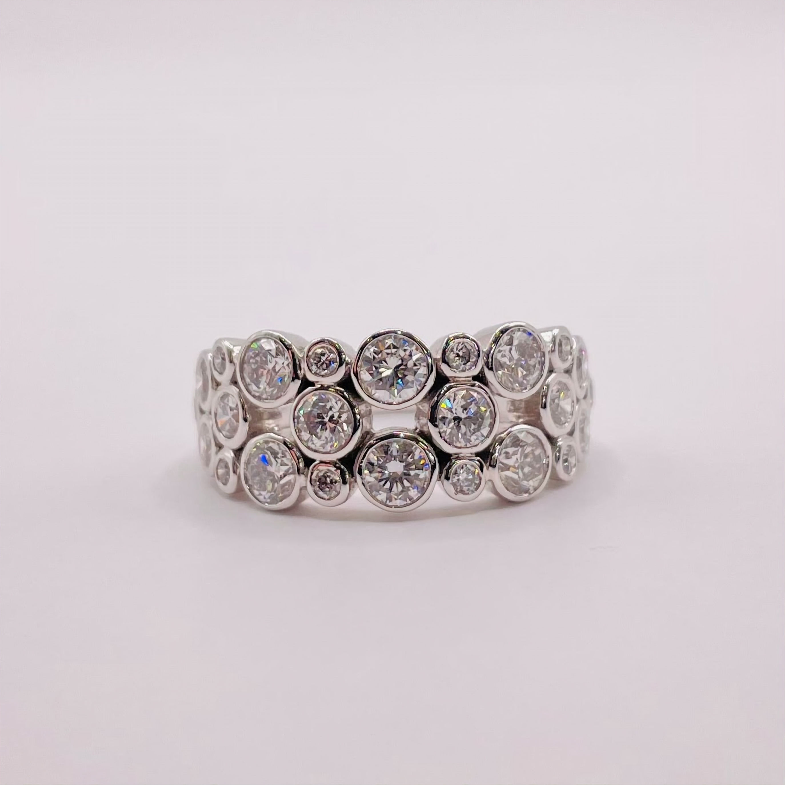 Cluster Bubbles Diamond Ring