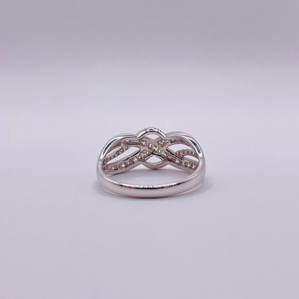 Thumbnail: Diamond Laced Up Statement Ring