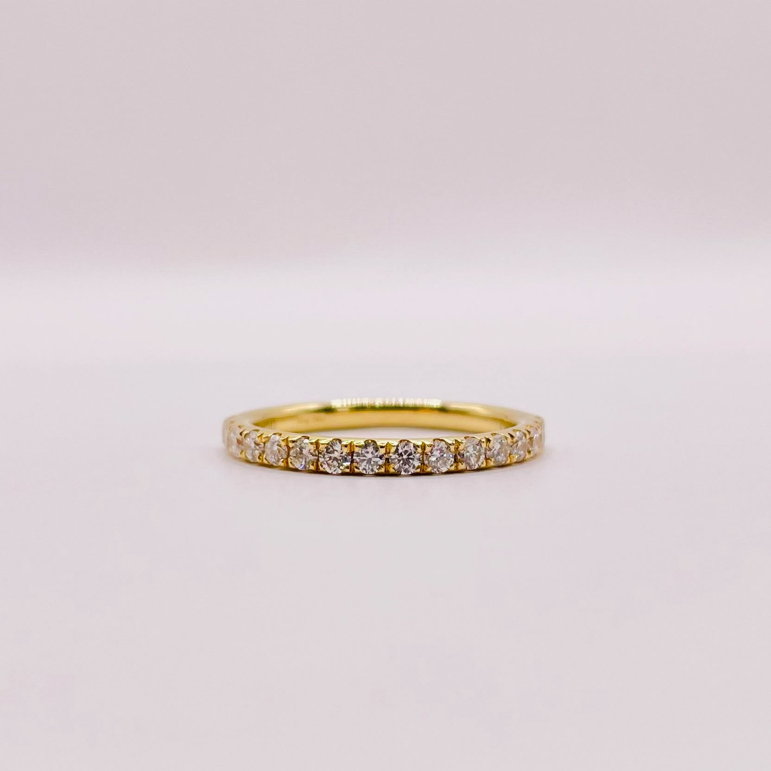 Simple Yellow Half Eternity Ring