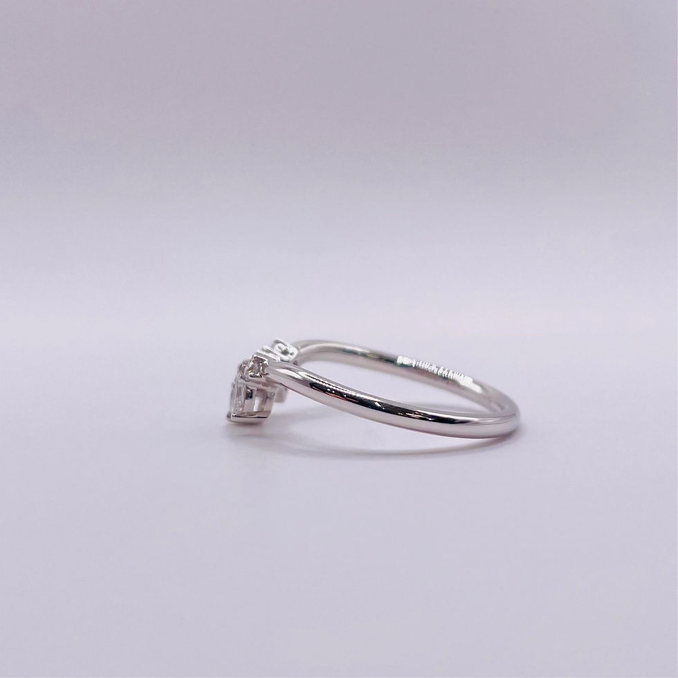 Thumbnail: Triple Marquise Spaced Wishbone Ring
