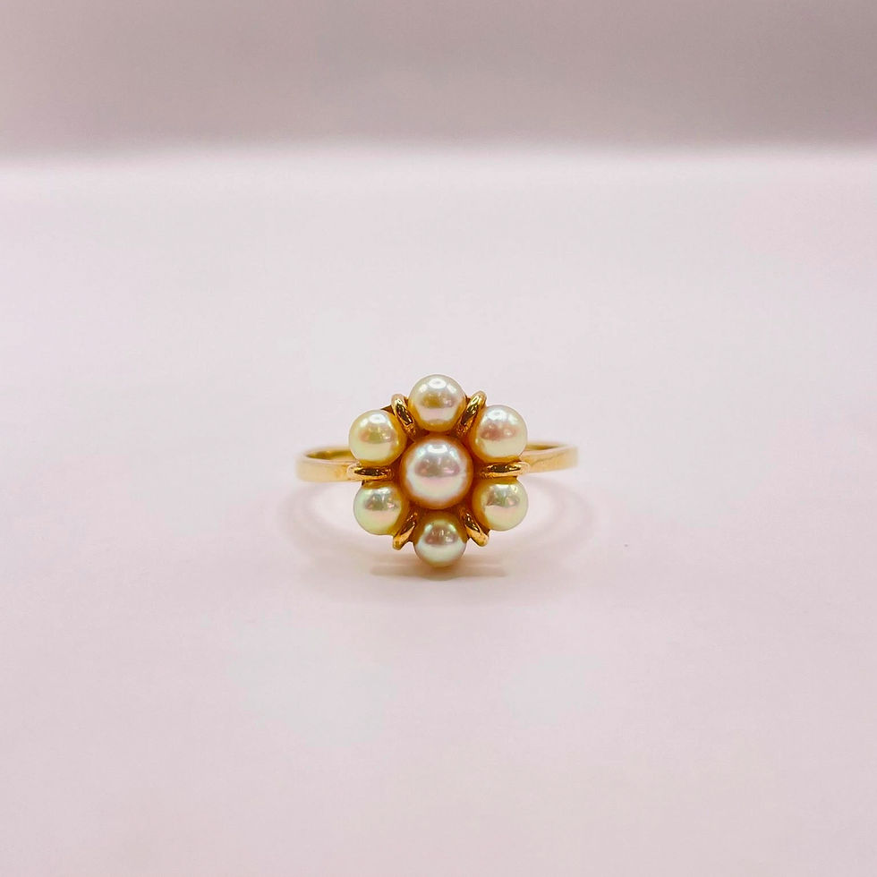 Vintage Pearl Cluster Ring