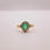 Thumbnail: Vintage Emerald Cluster with Engraved Shoulders