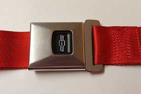 1966L-1967 Corvette Red Buckle with Bowtie