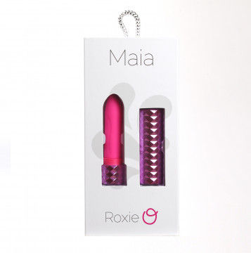 Thumbnail: Roxie Crystal Gem Lipstick Bullet Vibrator - Pink